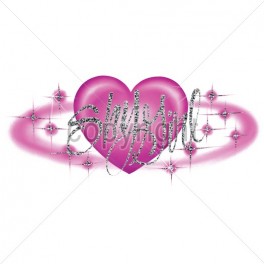 SHY GIRL - PURPLE HEART - AIRBRUSH